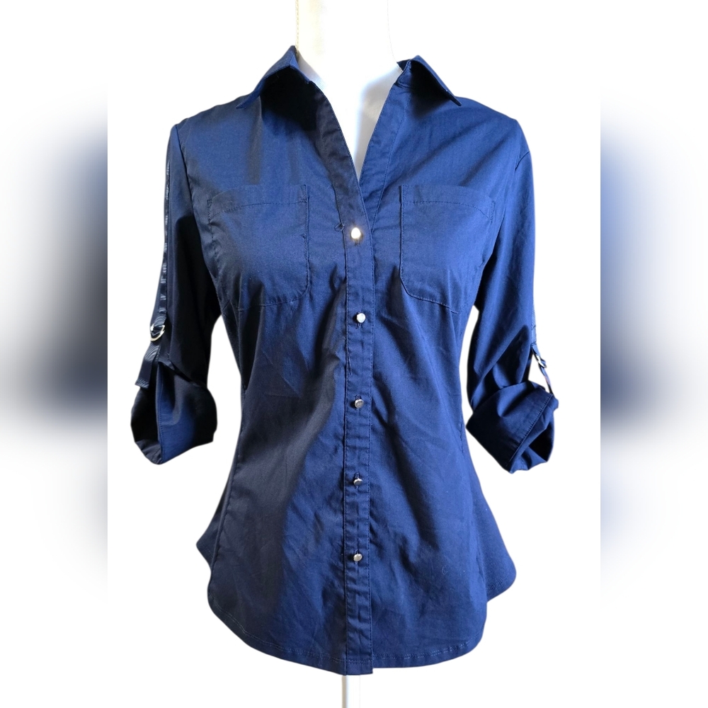 Zac & Rachel Dark Blue Button-Down Shirt